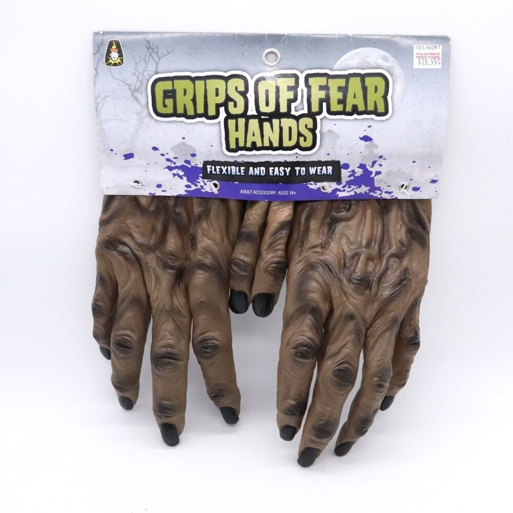 Grips of Fear Hands - Latex Rubber Werewolf costume hands New w/ tags Morris